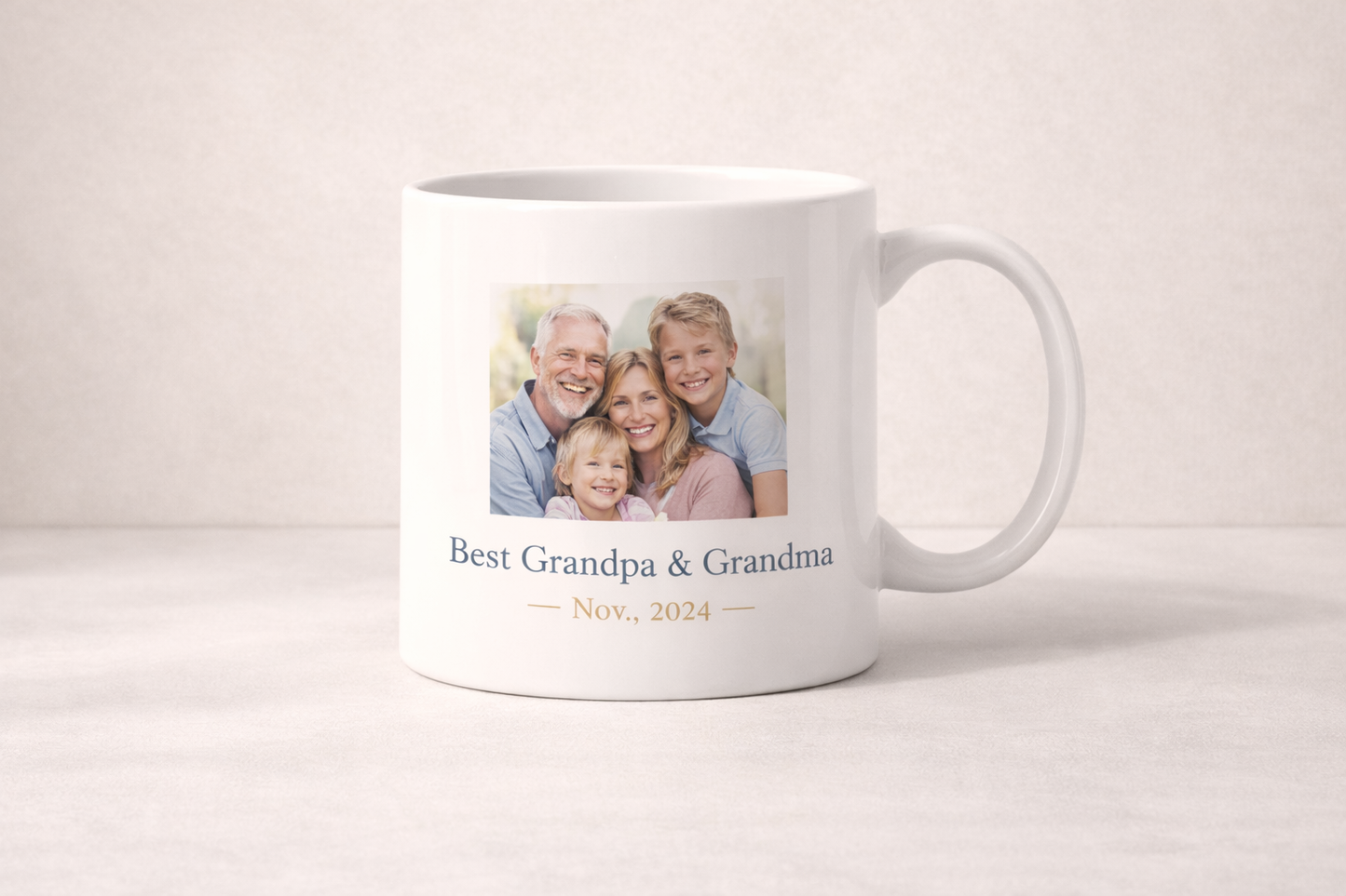 Personalisierte Großeltern-Tasse mit individuellem Foto