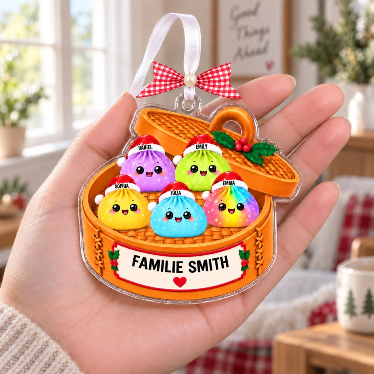 Ornament gia đình Smith đón Giáng sinh