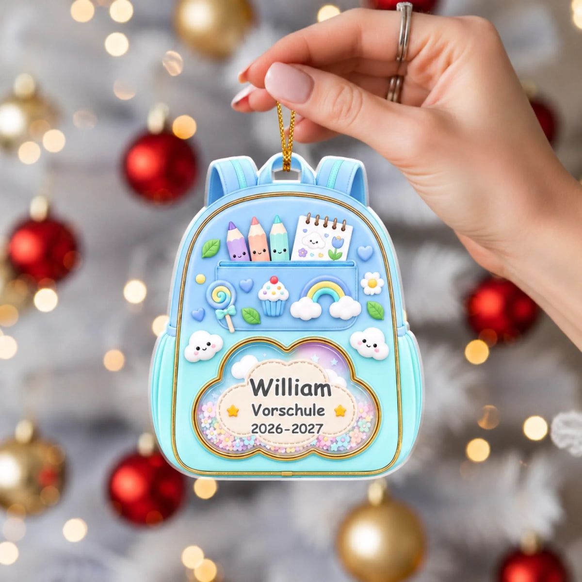 Móc treo ba lô Noel kawaii William