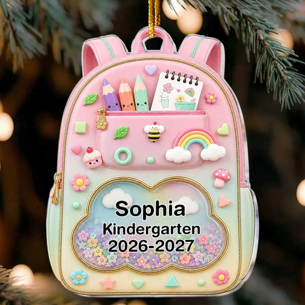 Kids_School_Backpack_Personalized_Ornament_2