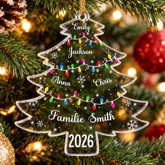 Quả cầu cây thông gia đình Smith 2026