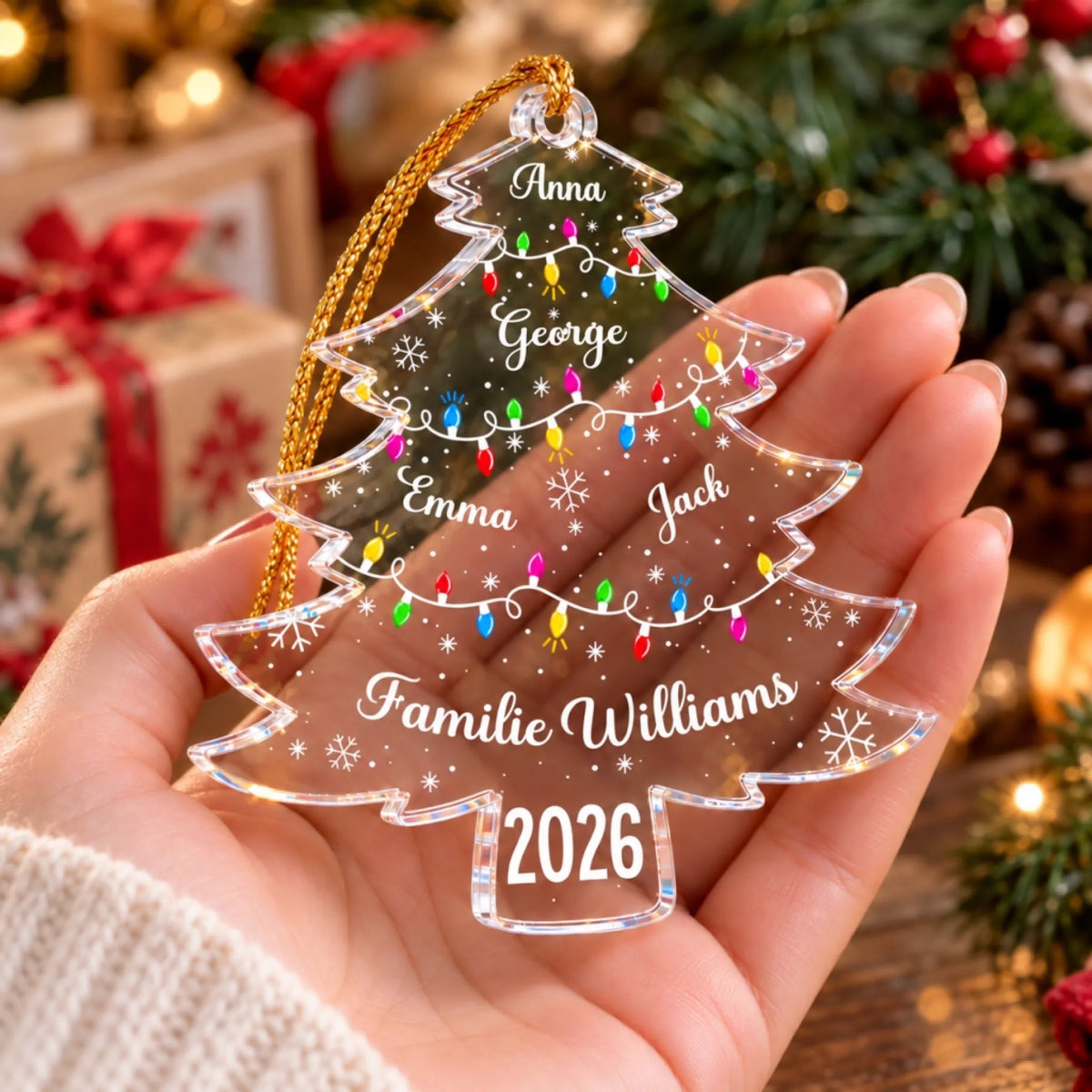 Quả cầu cây thông acrylic Noel 2026 Williams