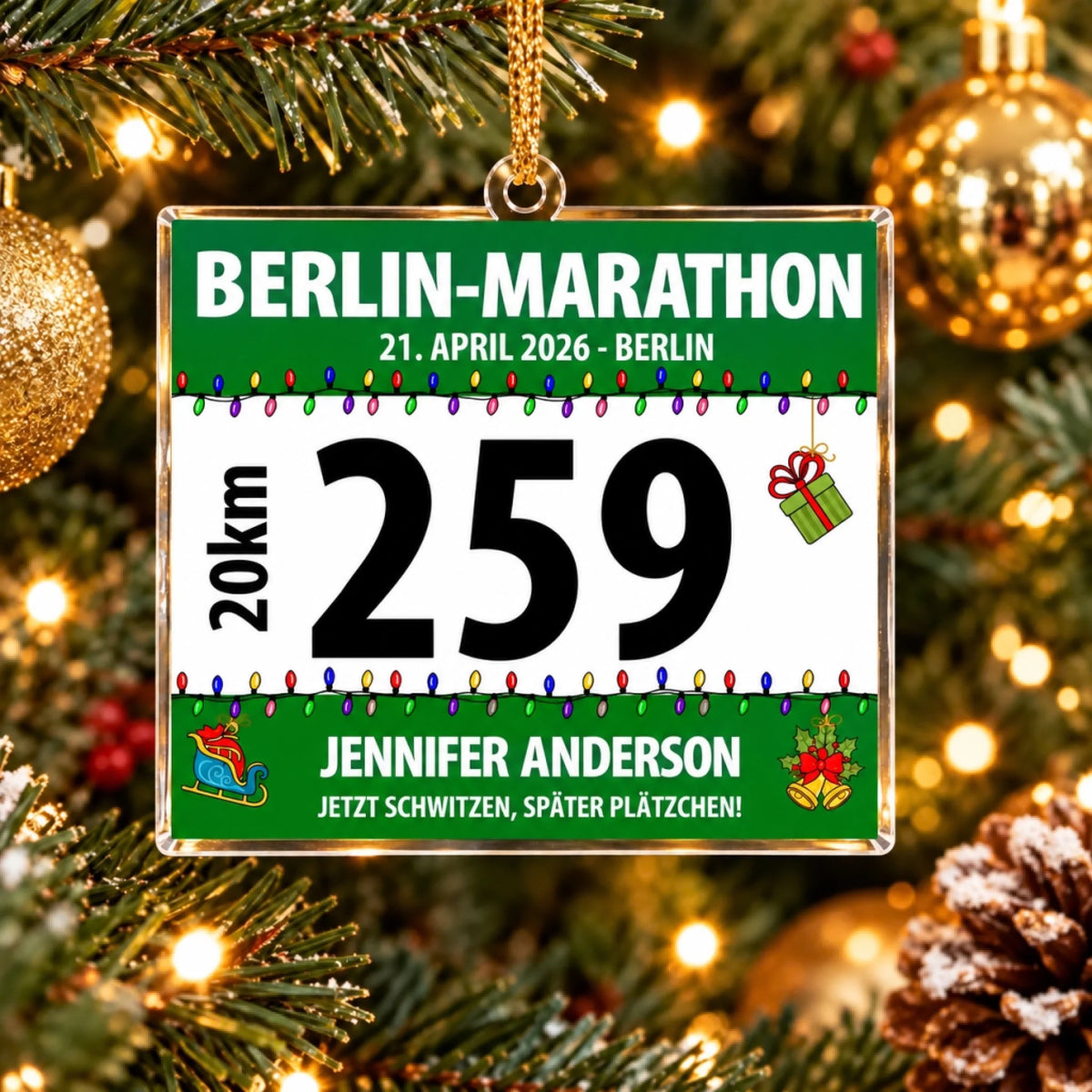 Berlin-Marathon Weihnachtsornament
