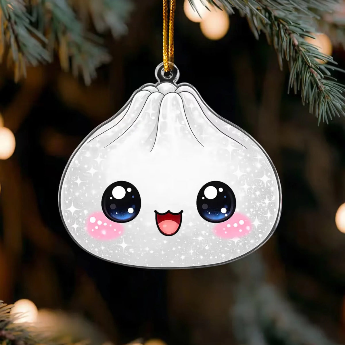Süße Dumpling-Familie zu Weihnachten – Lustiger personalisierter Weihnachtsbaumschmuck