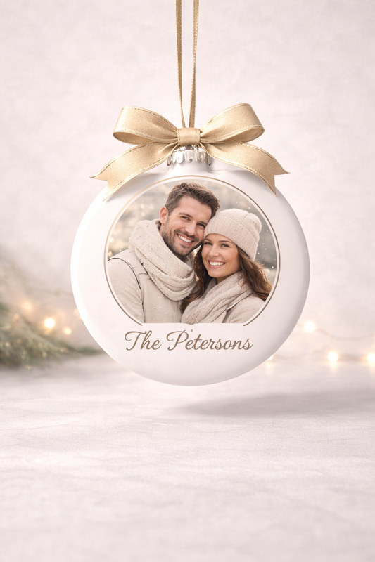 Personalisierte Weihnachtsdekoration mit Foto