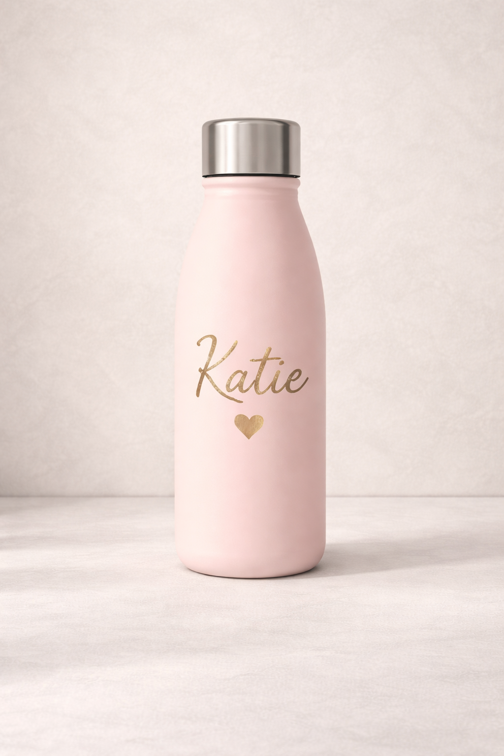 Personalisierte Pinke Wasserflasche mit deinem Namen